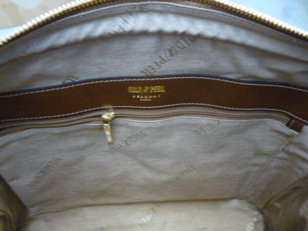 Celle Brown interior - Celle Shoulder Bag GoldPfeil
