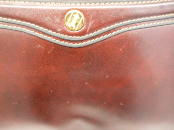 107 2 - Fulda Handbag/Shoulder Bag in Burgundy colour GoldPfeil