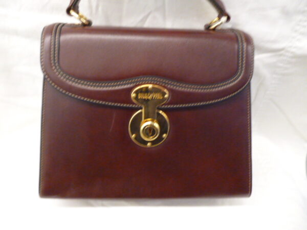 110 1 - KLEVE Handbag/Shoulder Bag in Burgundy GoldPfeil