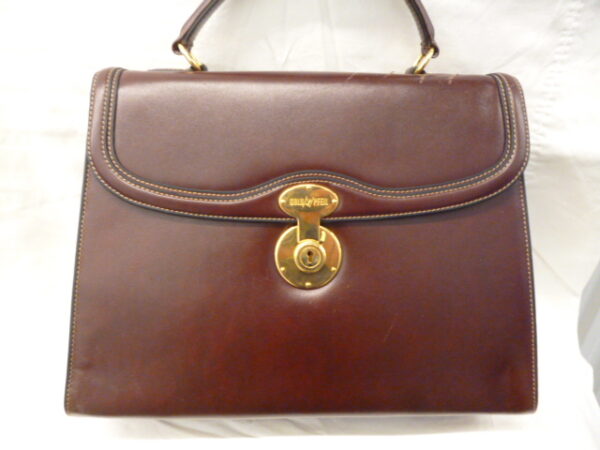 111 1 1 - KLEVE Large Handbag/Shoulder Bag in Burgundy GoldPfeil