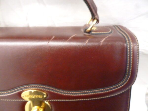 111 2 - KLEVE Handbag/Shoulder Bag in Burgundy GoldPfeil