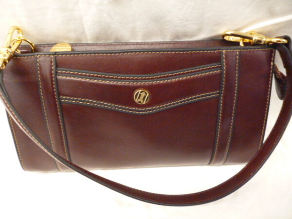 122 1 - LUBECK Handbag/Shoulder Bag in Burgundy colour GoldPfeil